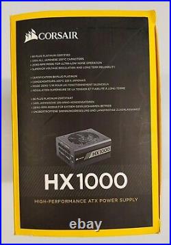2016 Corsair HX-1000 1000W 80 Plus Platinum Fully Modular ATX PSU Power Supply