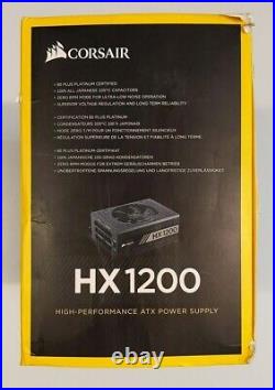 2016 Corsair HX-1200 1200W 80 Plus Platinum Fully Modular ATX PSU Power Supply
