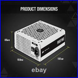 750W 80 plus Gold Fully Modular ATX Power Supply, White RM Series