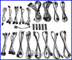 BitFenix Alchemy2.0 Modular Sleeved Cable Kit, BLK WHT For Corsair Power Supply