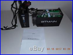 Bitmain Antminer S5 Bitcoin BTC miner with Corsair HX750 modular power supply