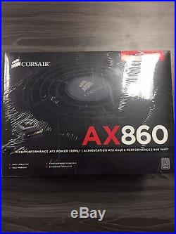 Brand New Corsair AX860, 860 Watt (860W), Fully Modular, 80+ Platinum Certified