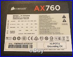 CORSAIR AX Series AX760 760 Watt 80+ Platinum Certif Fully Modular Power Supply