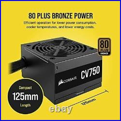 CORSAIR CV Series CV750 750 Watt 80 Plus Bronze ATX Power Supply CP-9020237-NA