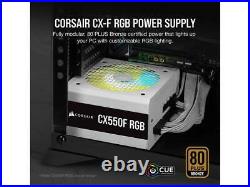 CORSAIR CX-F RGB Series CX650F RGB White 650W 80 PLUS Bronze Fully Modular ATX P