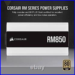 CORSAIR RM Series 2021 White RM850 850 Watt 80 Plus Gold Certified Fully Modu