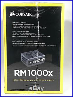CORSAIR RM1000x, 1000 Watt, 80+ Gold Certified, Fully Modular Power Supply