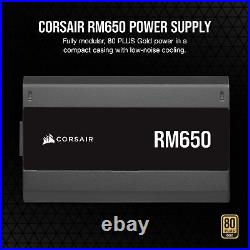 CORSAIR RM650 80 Plus Gold Fully Modular Low-Noise ATX 650 Watt Power Supply