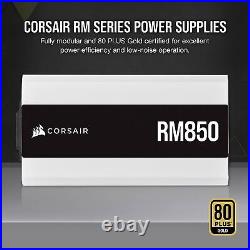 CORSAIR RM850 (2021), White, 850W, 80+ Gold, Fully Modular Power Supply