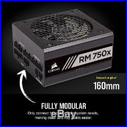 CORSAIR RMX Series RM750x 750 Watt 80+ Gold Certified Fully Modular Power Supply