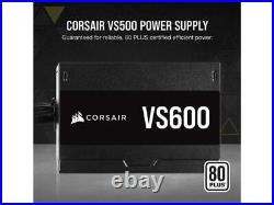 CORSAIR VS Series VS600 600W 80 PLUS Certified Non-Modular ATX Power Supply