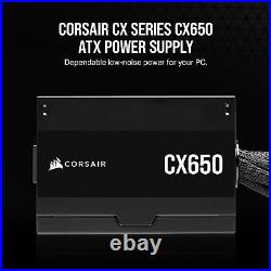 CX650 80 plus Bronze Non Modular Low-Noise ATX 650 Watt Power Supply NA Blac