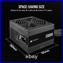 CX650 80 plus Bronze Non Modular Low-Noise ATX 650 Watt Power Supply NA Blac