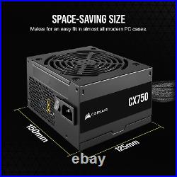 CX750 80 plus Bronze Non Modular Low-Noise ATX 750 Watt Power Supply NA Blac