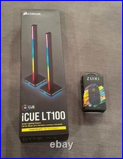 Cheez It Corsair iCue LT100 Smart Lighting Tower Starter Kit With Matching Mouse