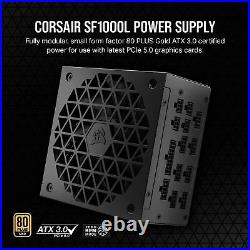 Corsair 1000W Fully Modular SF-L Series SFX-L Power Supply, 80 Plus Gold Black