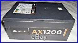 Corsair AX1200 1200W Watts 80PLUS GOLD Modular Power Supply PSU + ALL CABLES