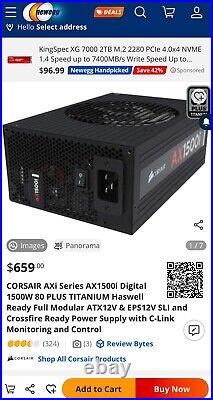 Corsair AX1500i Digital Power Supply (PSU)