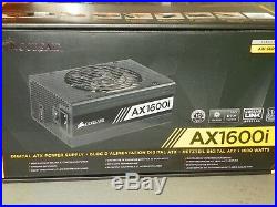 Corsair AX1600i 1600 watt Titanium Power Supply with box with contents UIB