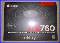 Corsair AX760 BNIB 750W Fully Modular 80+ Platinum ATX PSU Power Supply Black