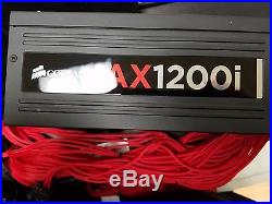 Corsair AXi Series, AX1200i, Fully Modular INC. RED SLEEVE + ORIGINAL CABLES