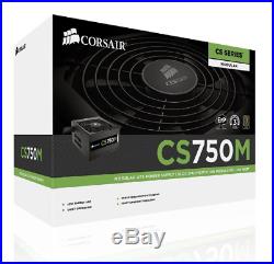 Corsair CS Series CS750M 750 Watt Semi Modular Power Supply 80+ Gold Certified