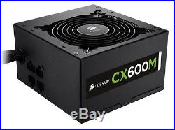 Corsair CX600M 600W watt 80 PLUS Bronze ATX Modular Power Supply PSU