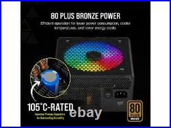 Corsair CX650F RGB 650 Watt 80 PLUS Bronze Fully Modular RGB Power Supply