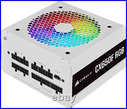 Corsair CX650F RGB, 650 Watt, 80 plus Bronze, Fully Modular RGB White Power S