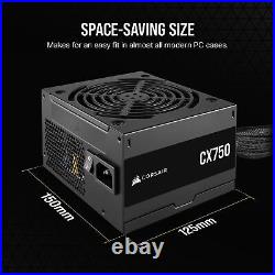 Corsair CX750 750 Watt 80 PLUS Bronze ATX Power Supply CP9020279NA