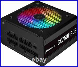 Corsair CX750F RGB, 750 Watt, 80 PLUS Bronze Fully Modular RGB Power Supply