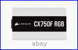Corsair CX750F RGB White PSU 750W 80+ Bronze Certified ATX FULLY MODULAR CABLES