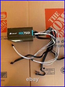 Corsair HX 750i ATX Power Supply 80 Plat + Brand New White Cable Mod Plugs SHIPS