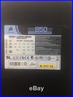 Corsair HX 850W PSU Professional Series Modular Silver Certified