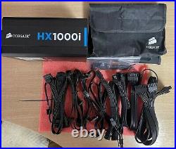 Corsair HX1000i 1000W PSU 80 Plus Platinum Power Supply with full set of cables