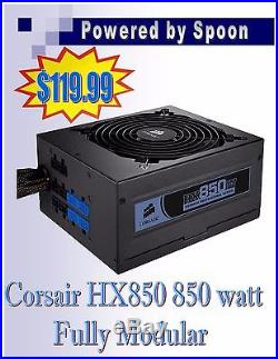 Corsair HX850 850W PSU ATX Fully Modular Power Supply SLI & Crossfire Ready