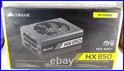 Corsair HX850 Full Modular 80 Plus Platinum Power Supply 850W UPC 8-4359109339-2