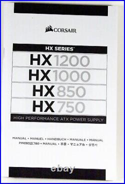 Corsair HX850 Full Modular 80 Plus Platinum Power Supply 850W UPC 8-4359109339-2