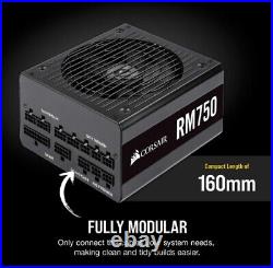 Corsair RM Series, RM750, 750 Watt, 80+ Gold Certified, Fully Modular Power Supp