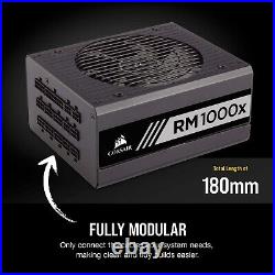 Corsair RM1000x, 1000 Watt, Fully Modular Power Supply (CP-9020094-NA)-Black