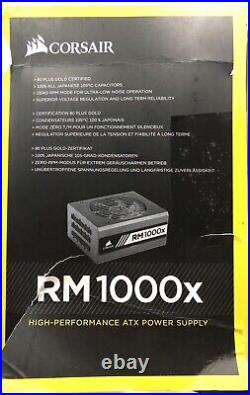 Corsair RM1000x 1000W +80GOLD Fully Modular ATX Power Supply -Black NEWithOPEN BOX