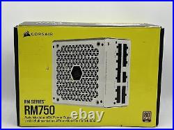 Corsair RM750 750W 80+ Gold Fully Modular ATX Power Supply White New Open Read