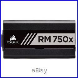 Corsair RM750x Unit 750W Fully Modular 80 Plus Gold ATX Power Supply Black PSU
