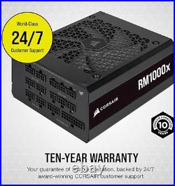 Corsair RMX Series RM1000x, 1000 Watt, Gold, Fully Modular Power Supply Zero RPM