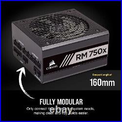 Corsair RMX Series, RM750x, 750 Watt, 80+ Gold Certified, Fully Modular Power