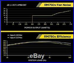 Corsair Rm750X Pc-Netzteil Voll-Modulares Kabelmanagement, 80 Plus Gold, 750 Wa