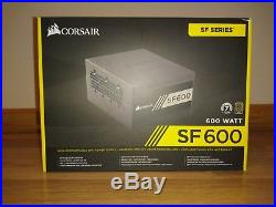 Corsair SF 600 computer power supply with brand new corsair premium SF cable kit