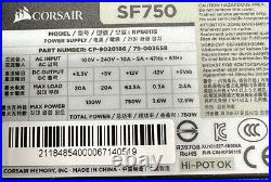 Corsair SF750 Black Peripheral SATA 24 Pin ATX Computer Power Supply Used WORKS