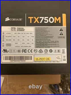 Corsair TX750 80 PLUS Bronze Certified 750W High Performance Power Supply NWT