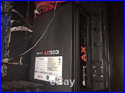Corsair ax1200i power supply unit also comes with bag of sleeved red cables